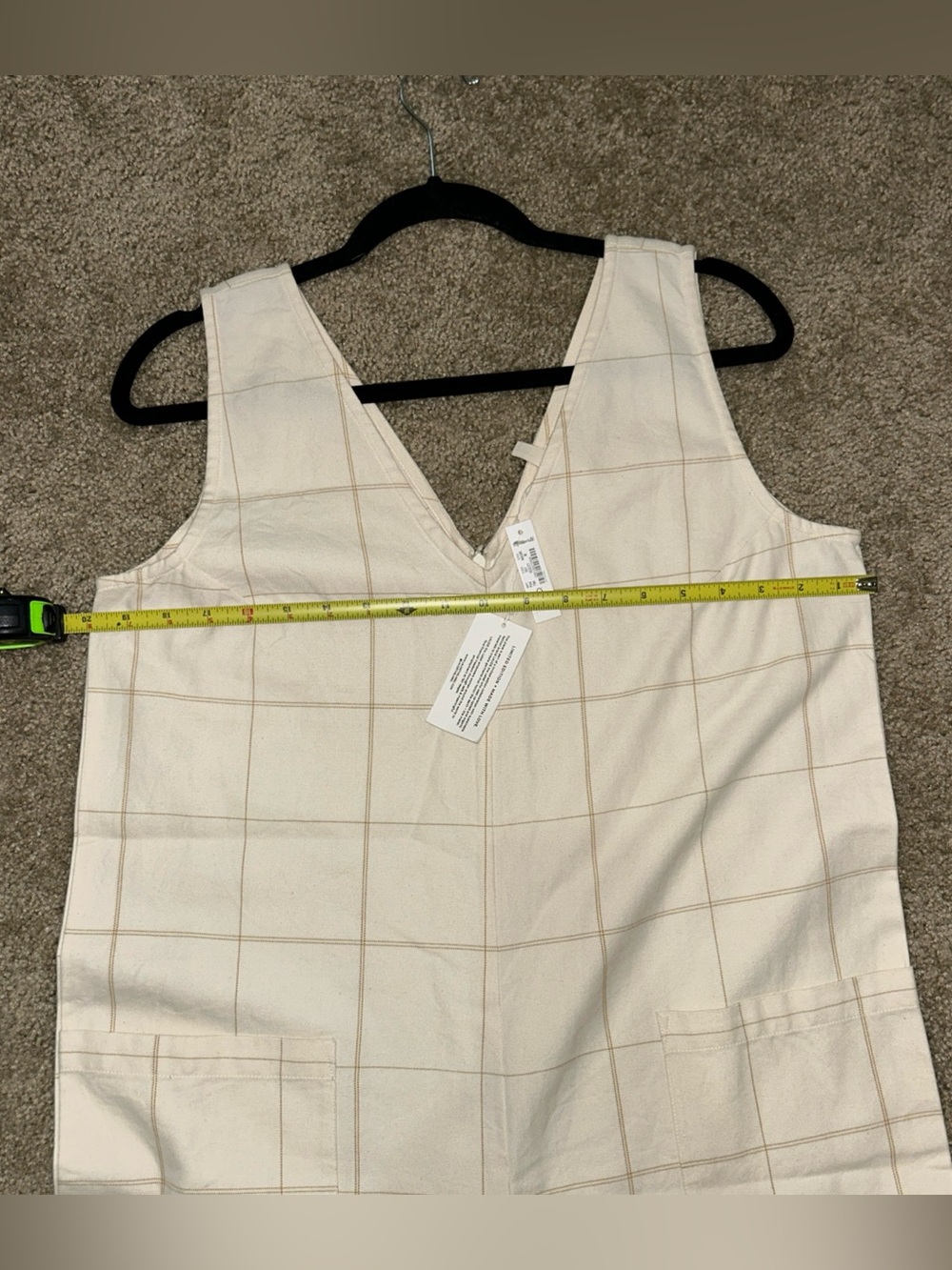 Madewell x LAUDE the Label Windowpane Cropped Jumpsuit Women's Medium NWT - Picture 13 of 13